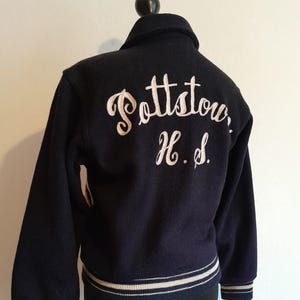 ジャケット・アウター vintage stitch graphic long coat navy Gabicci Vintage Houghton Mod Mac Jacket - Navy Blue - Paisley