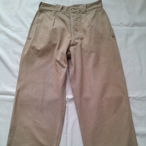Vintage French Chinos Chore Pants M-52 Army Algerian Era 1950s 50s 