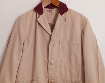 Vintage British Chore Jacket 1960s 60s Harpoon Workwear Blue  