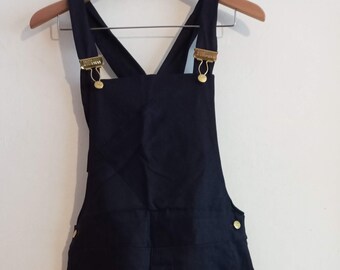 Vintage Dungarees British Workwear Deadstock 1960s 70s Worker Dark 