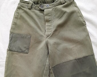Vintage French Chore Pants 1930s 40s Moleskin Workwear Belle