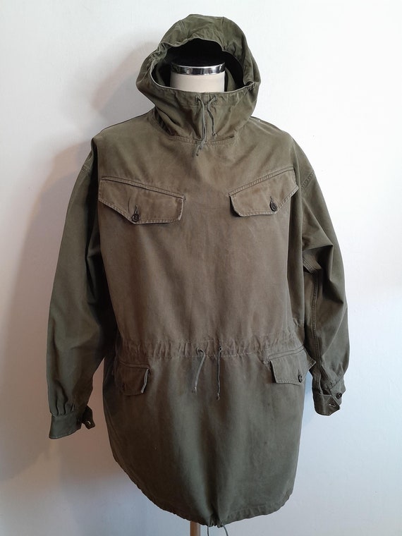 Vintage French Smock Alpine Army 1950s 50s Military Workwear