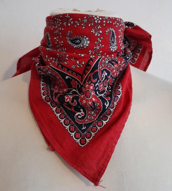 ヴィンテージバンダナ / ターキーレッド ワムクラフト - Etsy 日本