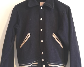 Vintage Donkey Jacket British Workwear Coat 1970s Melton Wool