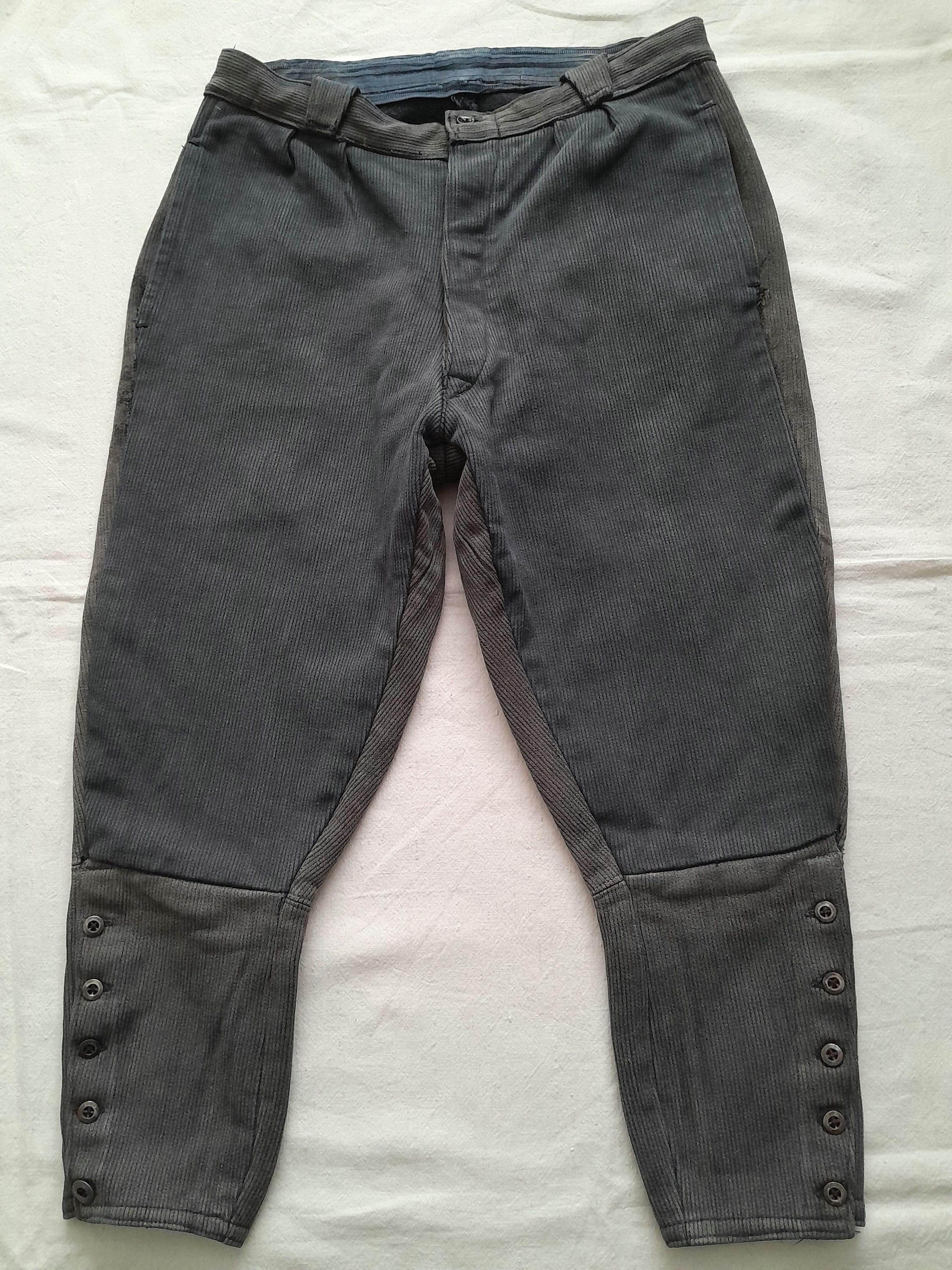 Vintage French Jodhpurs 1940s 40s Coutil Piqué Workwear Two