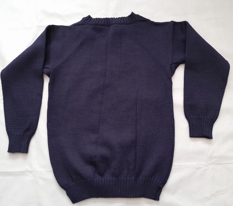 Vintage Gansey Jersey Sweater Anchor Mariner Pullover Oiled Wool