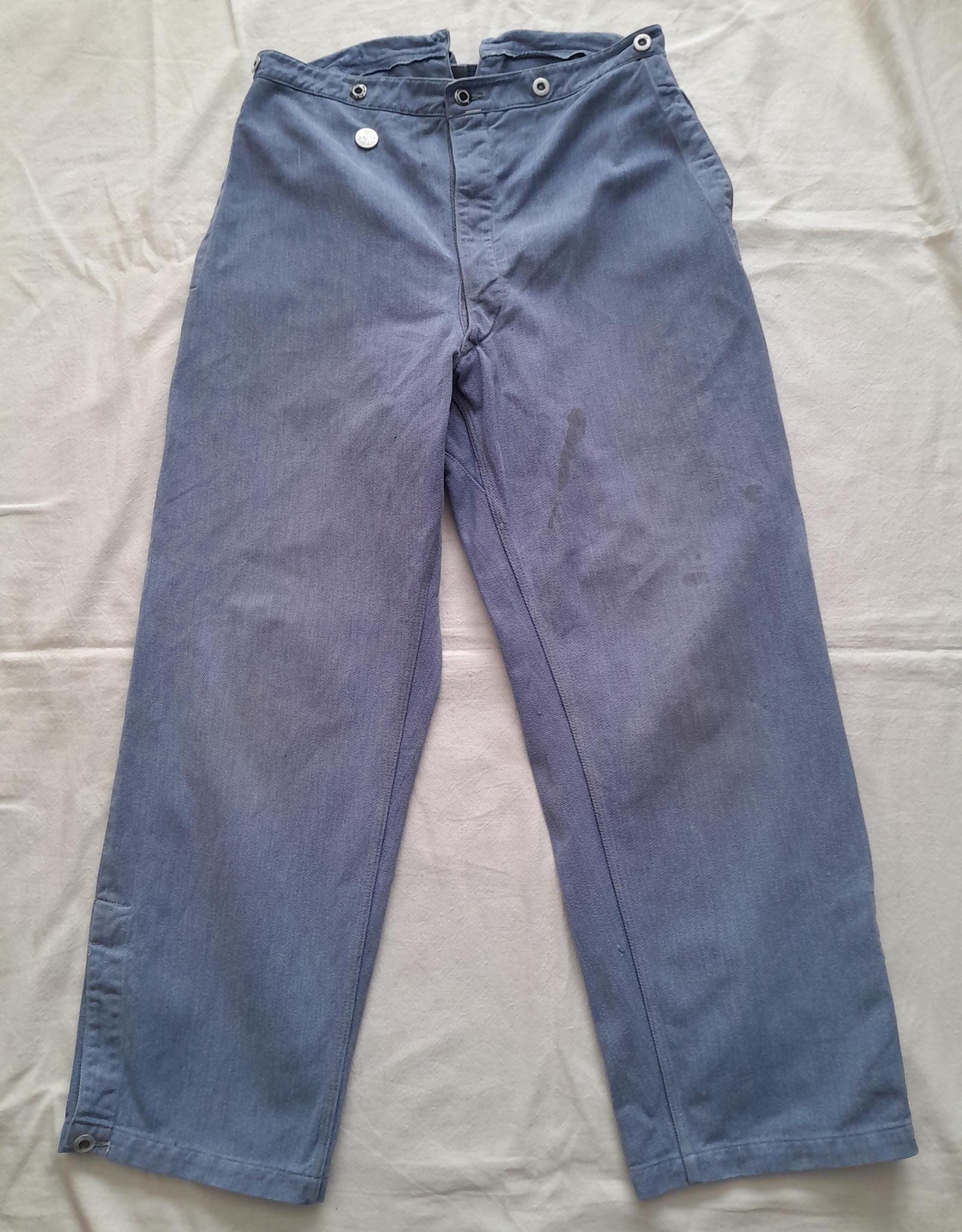 パンツ 50~80s Swiss military denim work pants TRS1167-SwissDenumWorkPants-