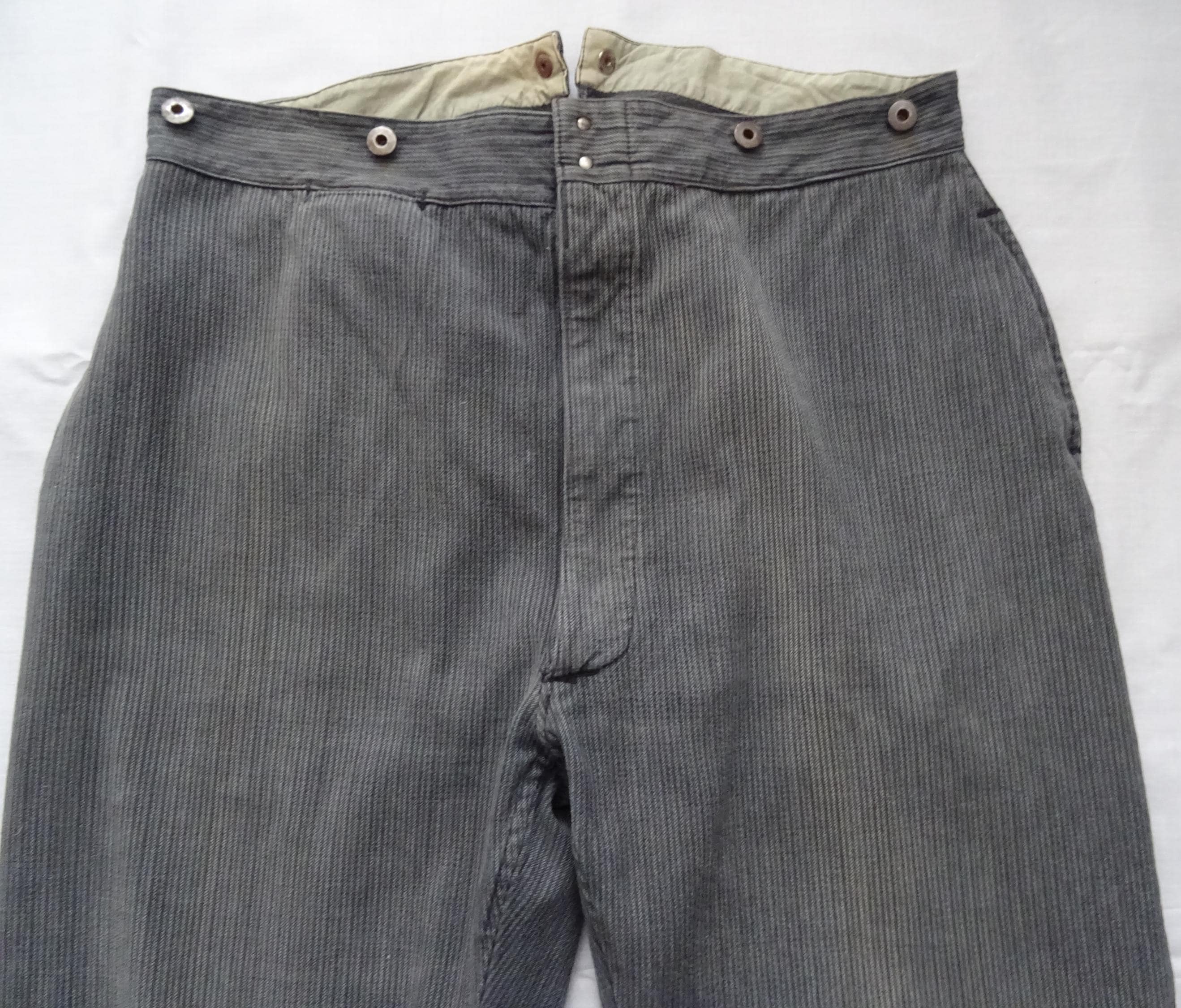 Vintage French Striped Trousers - Etsy Vintage French Striped Trousers - Etsy