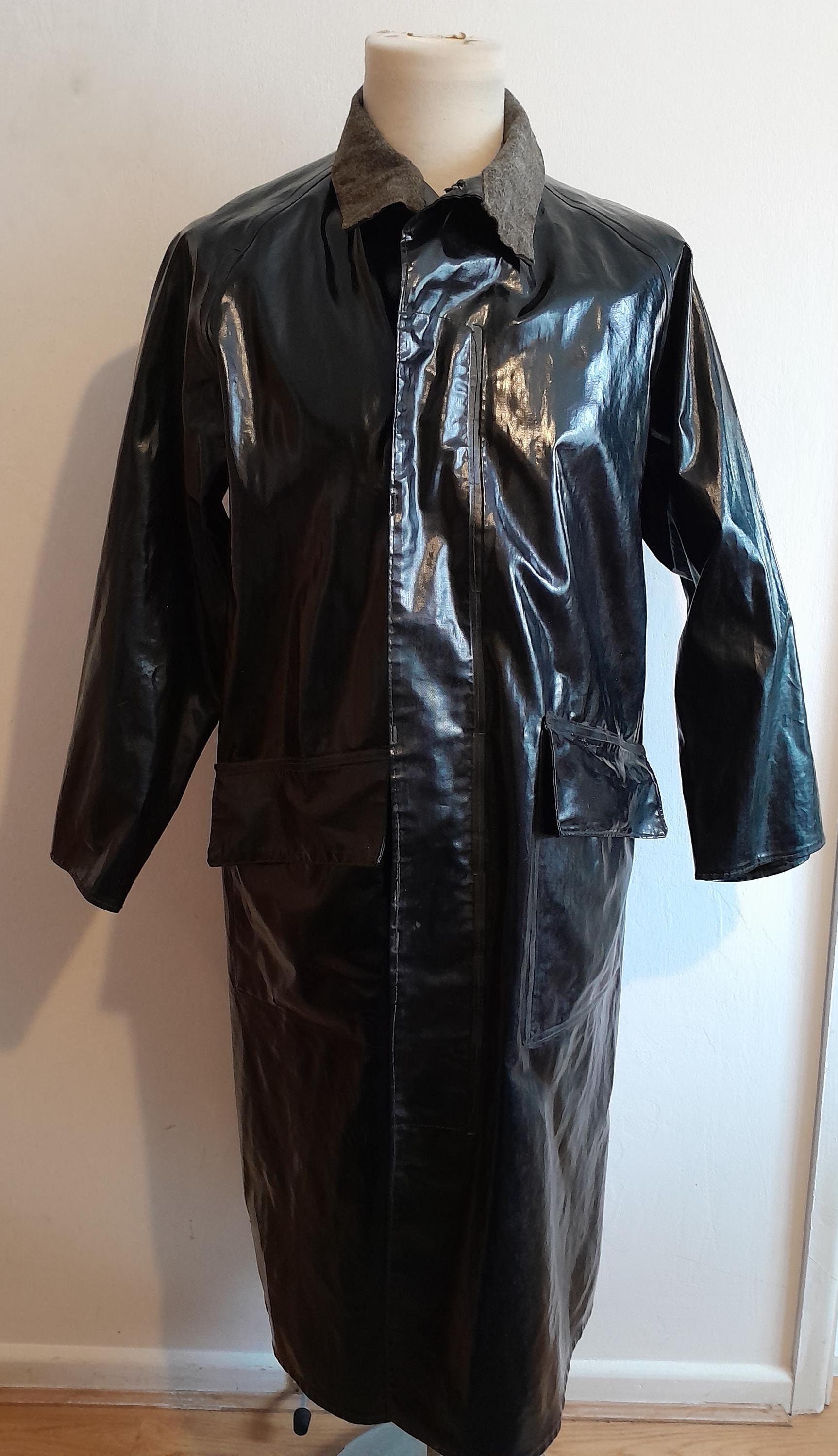 （セール）開催中 人気ブランドも続々プライス Oilskin Pvc 1950s Vintage Mac Trawlermans Shiny Coat Rain ジャケット・アウター