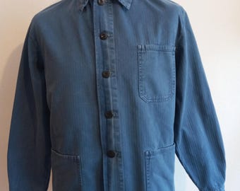 Vintage French Moleskin Chore Jacket 1960s 60s Adolphe Lafont