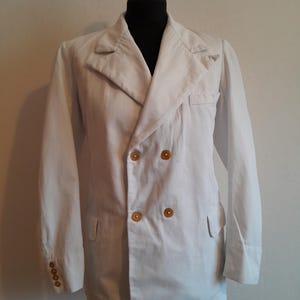 Vintage 1930s double breasted jacket British gents summer chore workwear work sports 36&quot; chest measured