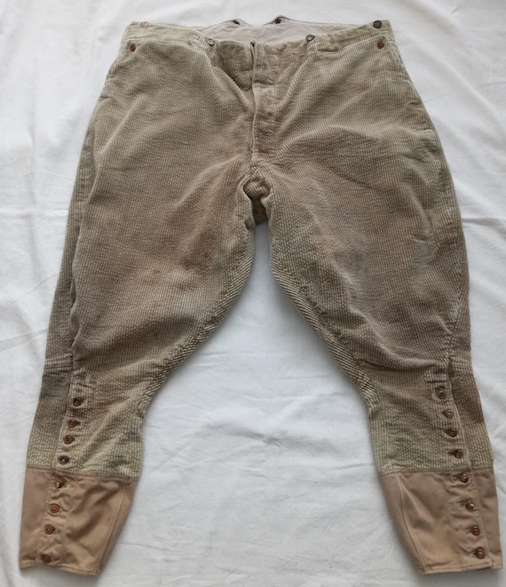 Vintage 1920s 20s jodhpurs British cord workwear cord… - Gem