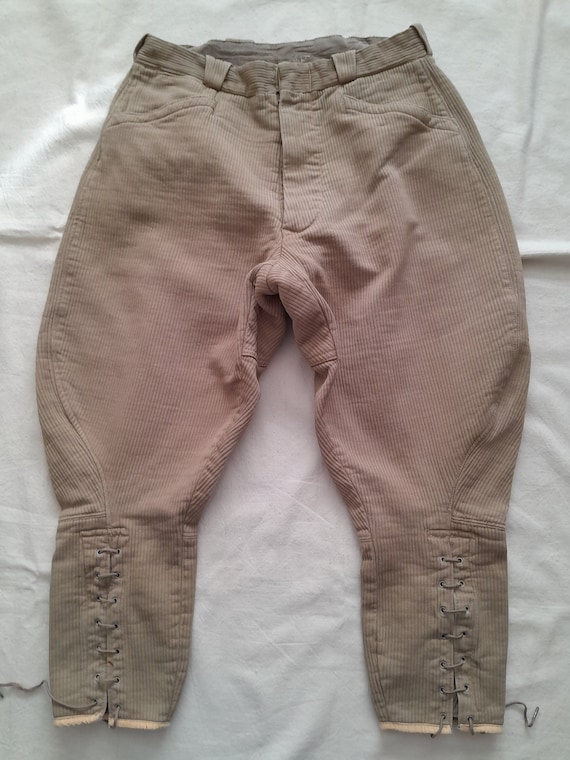 1940s FRENCH VINTAGE PIQUE JODHPURS