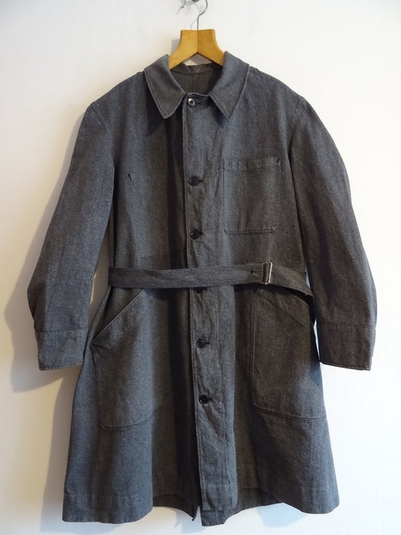 1940's Black chambray atelier coat