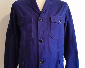 Vintage French Moleskin Chore Jacket 1960s 60s Adolphe Lafont