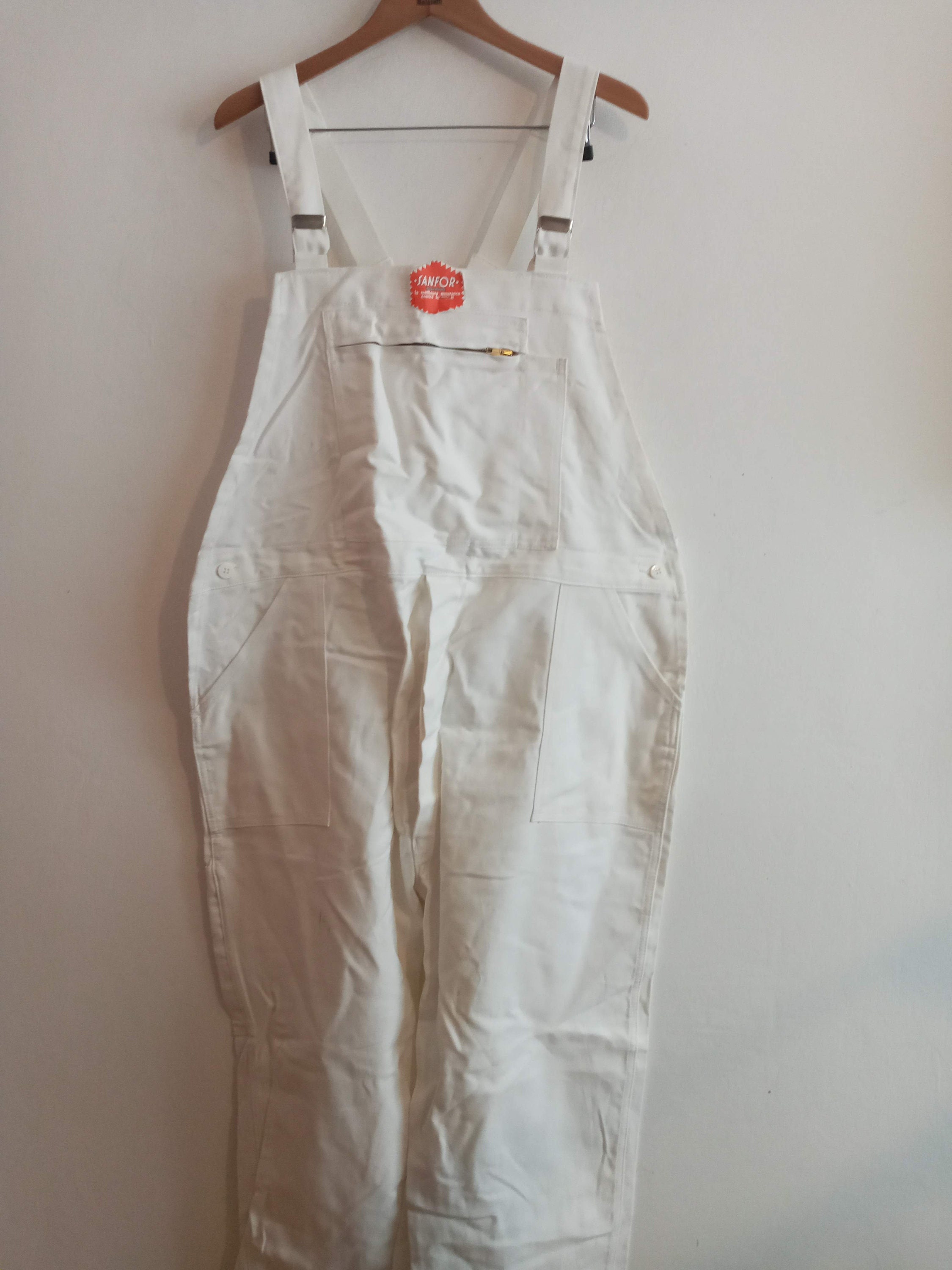 White overall shorts sales
