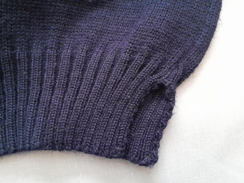 Vintage Gansey Jersey Sweater Anchor Mariner Pullover Oiled Wool