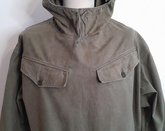 Vintage French Smock Alpine Army 1950s 50s Military Workwear