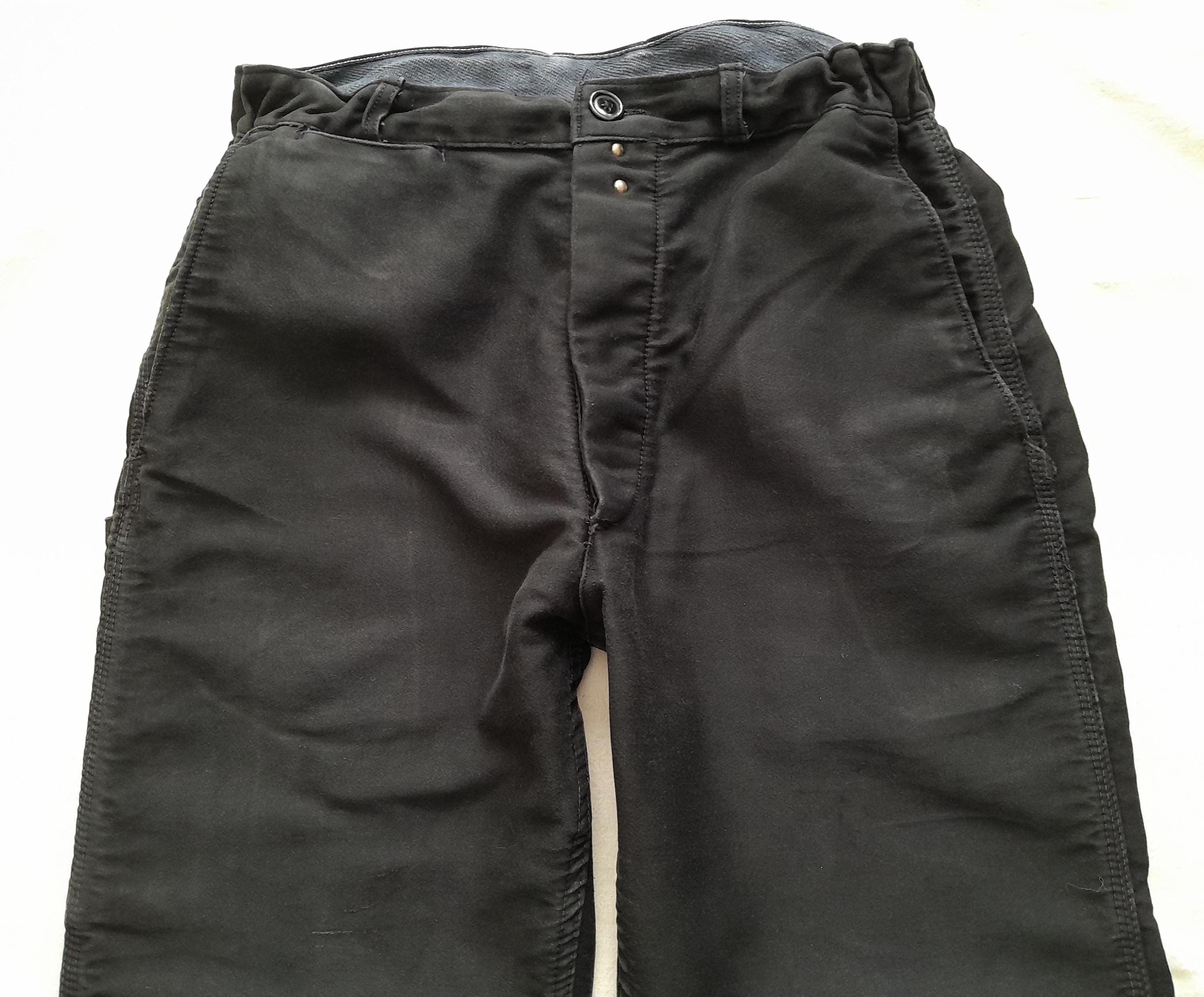 Le Laboureur ブラック モールスキン ワーク パンツ 42フランス製 Le Laboureur / ラブルール】Black Moleskin Work Torusers 