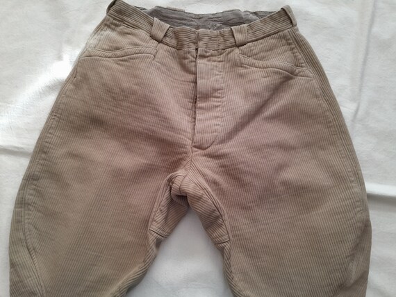 Vintage French Jodhpurs 1940s Coutil Piqué Whipcord 40s Workwear 
