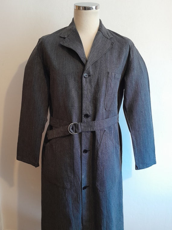 Black chambray atelier coat - Gem