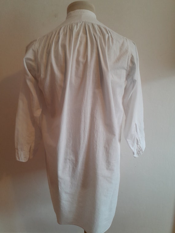 Vintage antique French smock shirt 1920s 20s embr… - image 3