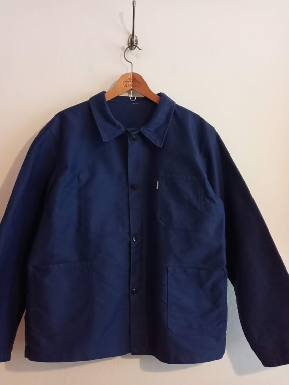Vintage French moleskin chore jacket workwear L' Amov… Gem