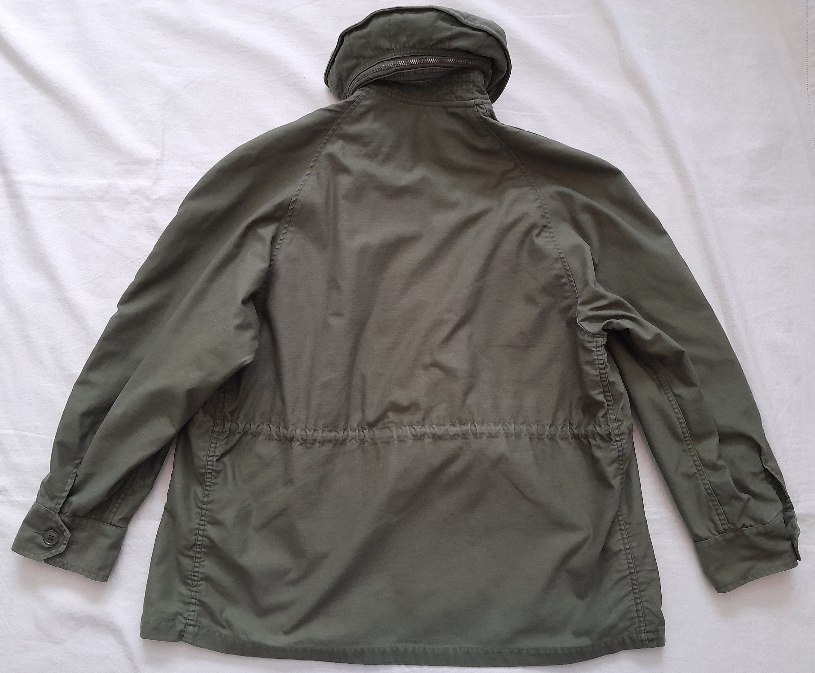 Vintage USAF Field Jacket 1960s 60s Vietnam War Era Hood