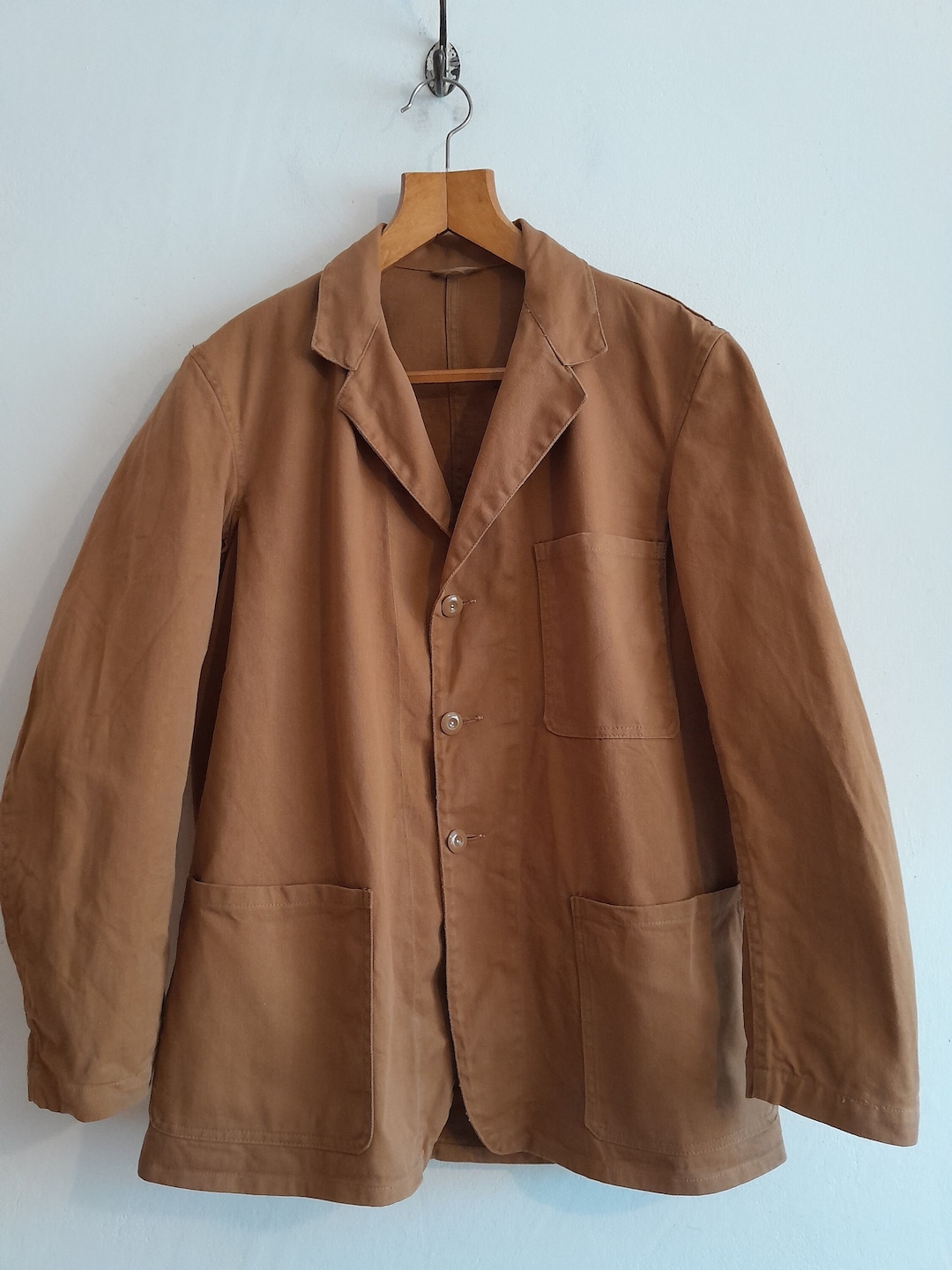 VTG LEE HEAVY COTTON CHORE JACKET SAFARI STYLE AMERICANA WORKWEAR HUNTING  M 40