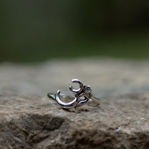 925 Sterling Silver Ring, Om Symbol, Aum Symbol