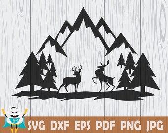 Mountain View Svg Etsy
