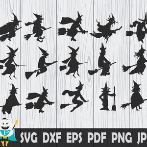 15 Hexe SVG, geschnittene Datei, druckbare Vektor, Cricut, Silhouette, sofortiger Download, kommerzielle Nutzung digitale Designs!