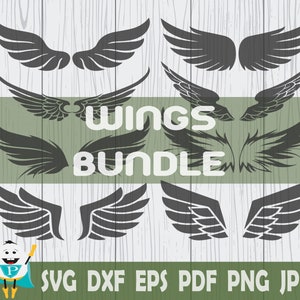 Vleugels SVG, Vleugelsbundel, Silhouetvleugels, Engelenvleugels, De Vleugels van Detroit, Phoenix, Cricut, Commercieel Gebruik Digitale Ontwerpen!