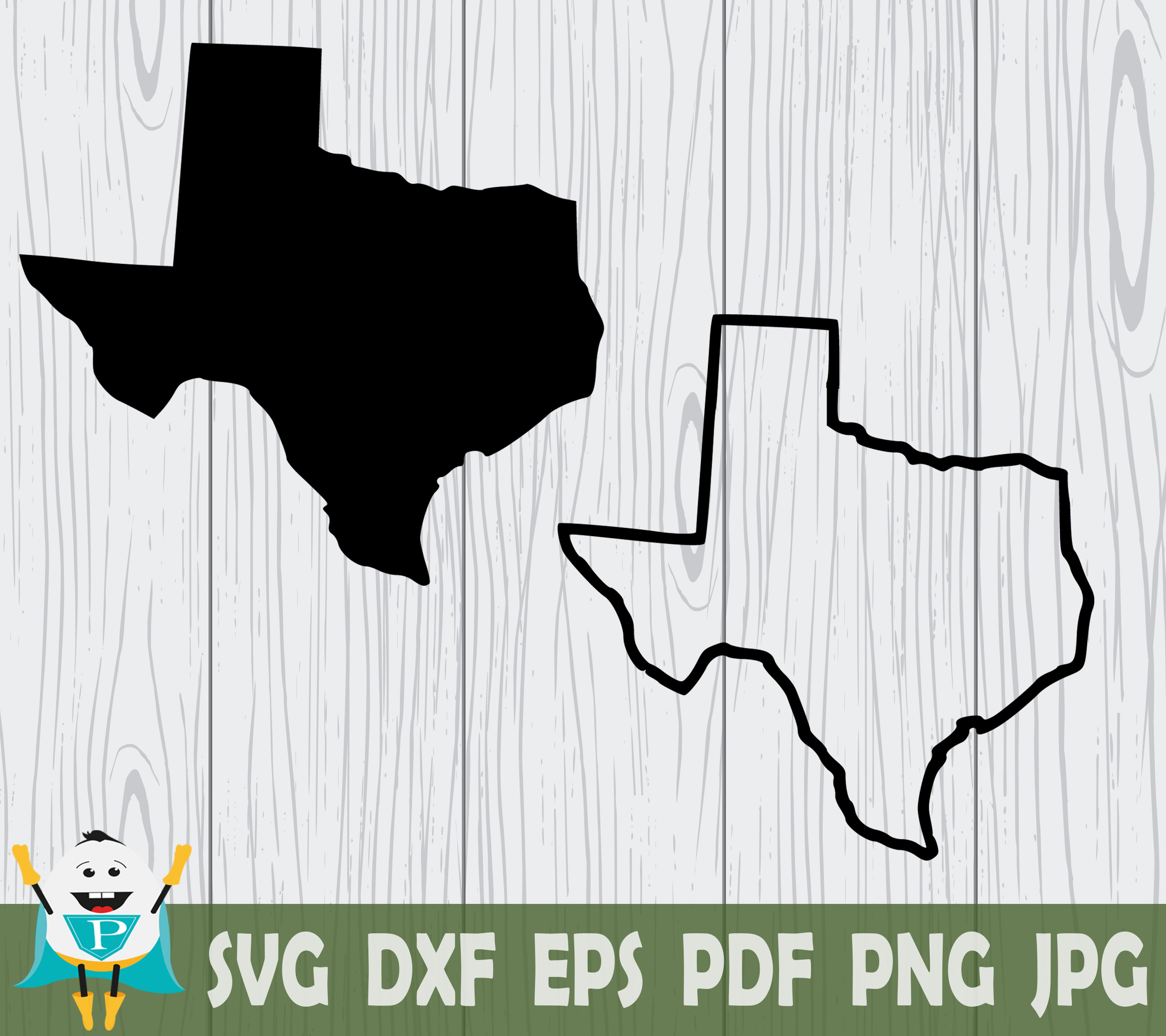 Texas State SVG Clean and Autline Texas Map for Cricut - Etsy
