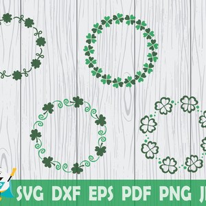 St. Patrick&#39;s Day Wreath SVG, Printable Vector ,Cricut , Silhouette , Instant Download , Commercial Use