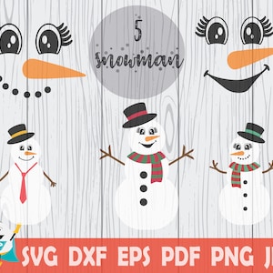 Snowman Face SVG, Christmas Snowman SVG | Winter Holiday Snowman SVG, Christmas Cut File,Circut cut file,  Instant Download , Commercial Use