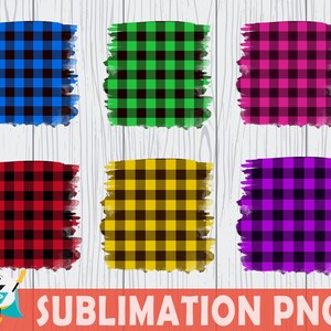 6 Buffalo Plaid Sublimation Background , Transparent Background , Sublimation PNG ,Backsplash