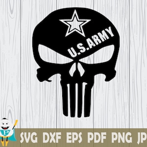 Skull U.S Army SVG Cut File , Cricut , Silhouette , t-shirt and decal making , Instant Download!