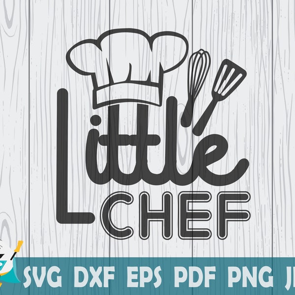 Little Chef SVG, afdrukbare vector, Cricut, gesneden bestand, instant download, commercieel gebruik