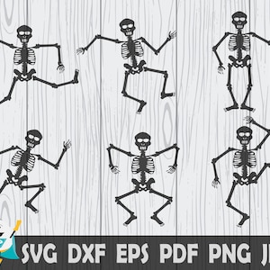 Dancing Skeleton  SVG, Halloween , Printable Vector ,Cricut , Cut File, Instant Download , Commercial Use