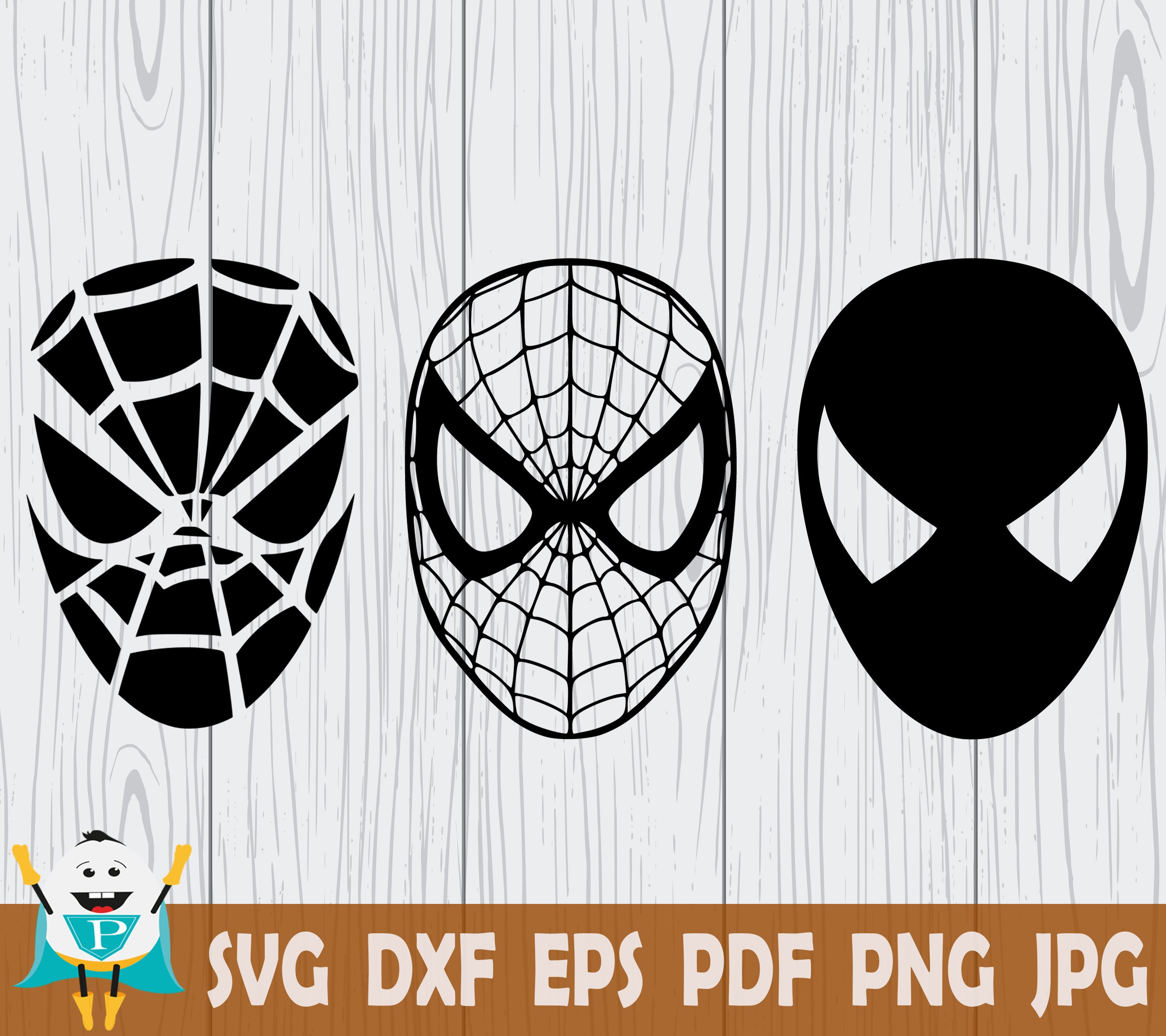 SpiderMan Face SVG SpiderMan Mask SpiderMan Face Bundle | Etsy