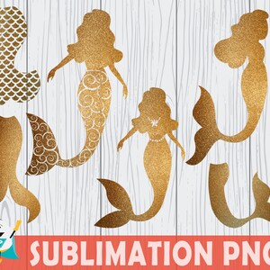 Mermaid Sublimation , Mermaid Glitter PNG , Instant Download , Commercial Use