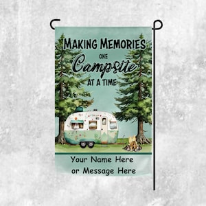 Personalized Camping Flag. Custom Campsite Flag: Because normal flags are so basic, your campground deserves pizzazz!