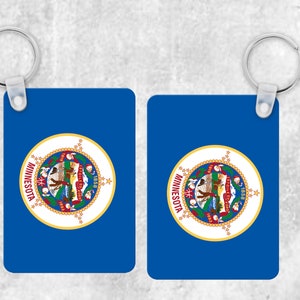 Minnesota State Flag Keychain: Old Style Souvenir