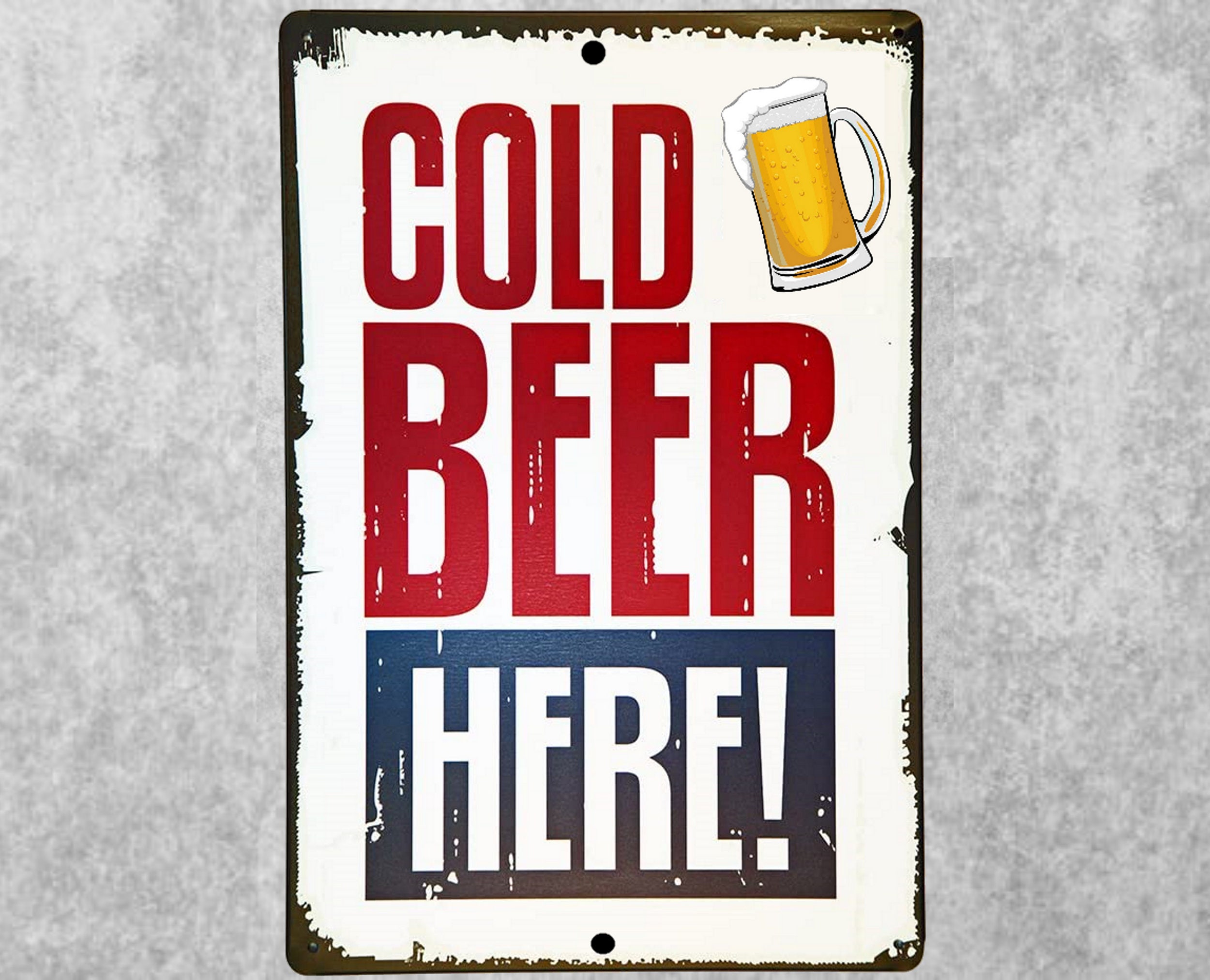 Cold Beer Here Sign Beer Lover Man Cave Bar Dorm Novelty Etsy