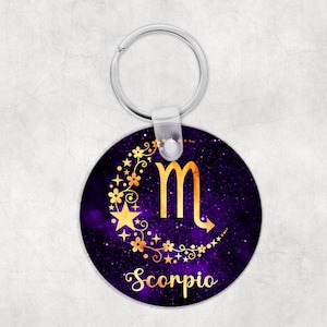 Zodiac Sign Keychain: Personalized Astrology Gift