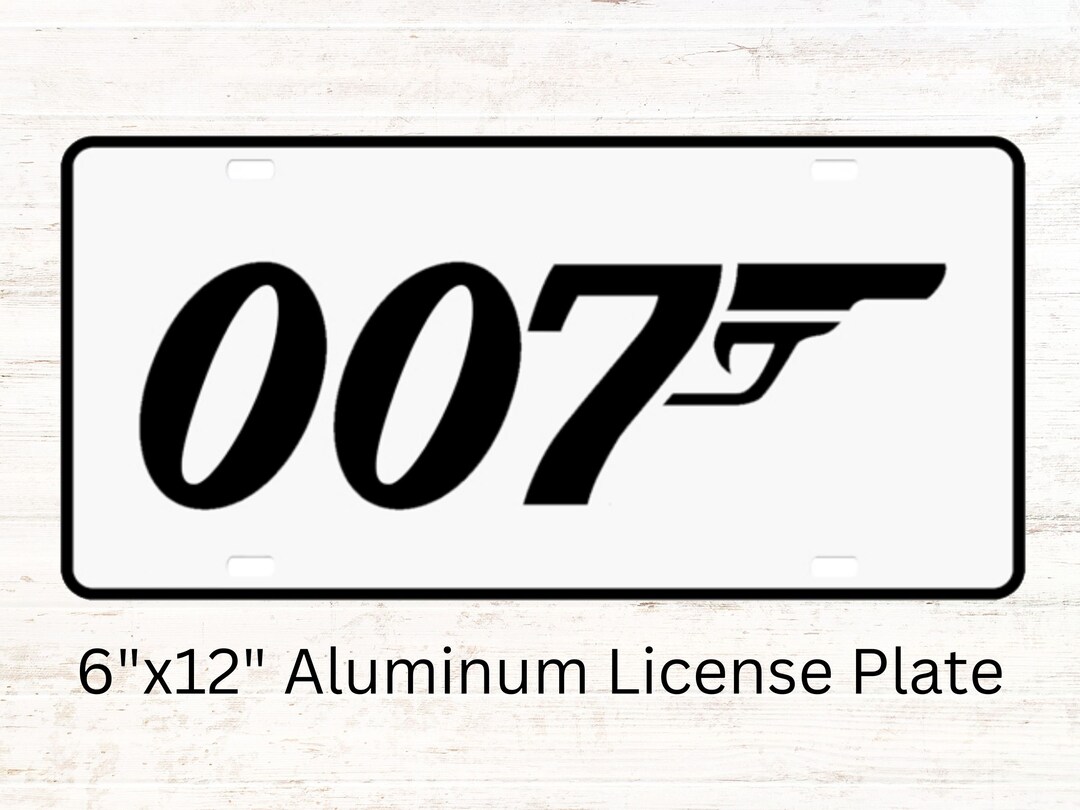007 James Bond License Plate Novelty License Plate Etsy
