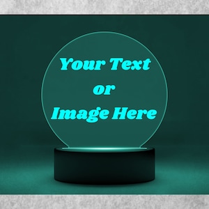 Customizable Personalized LED Sign. Custom Design Night Light. Add Your Text, Logo Or Graphic.