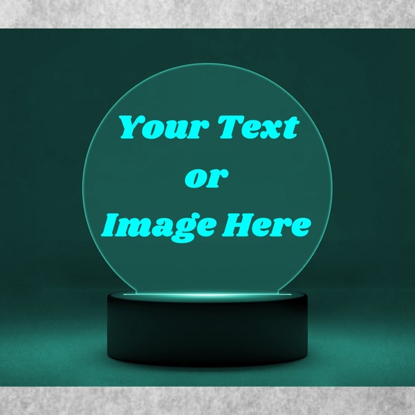 Customizable Personalized LED Sign. Custom Design Night Light. Add Your Text, Logo Or Graphic.