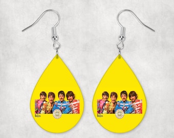 Beatles Seargent Pepper Earrings. Two Sided Earrings. Image Is On Both Sides.